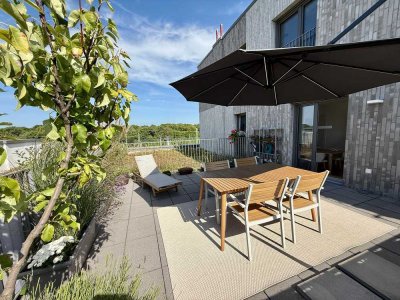 Urbaner Rückzugsort: Entdecken Sie die Vorzüge dieser neuen 3-Zimmer-Dachterrassenwohnung