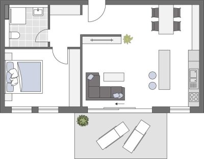 ++RESERVIERT++ Komfortables Wohnen: 2-Zimmer EG-Wohnung mit Charme