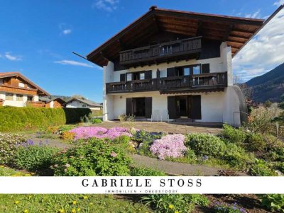 Stattliches Landhaus in Oberstdorf-Zentrum, Privatwohnung, 4 Doppelzimmer, 2 Fewos, Garten, Garage!