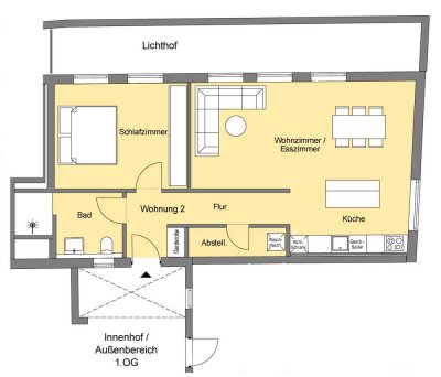 Erstbezug einer 2-Zimmer-Wohnung in Lübbecke