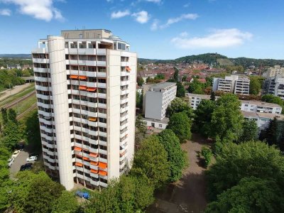 Traumblick vom 10. OG, 3 Zimmer, 2 Balkone – sofort frei !