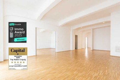 Großzügiges Loft mit Balkon| Aufzug | Parkett | 2 Bäder | Kaminanschluss