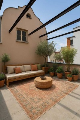 Anfragen bitte per E-mail: Frisch renovierte, moderne 2-Zimmer Terrassenwohnung in bester Innenstadt