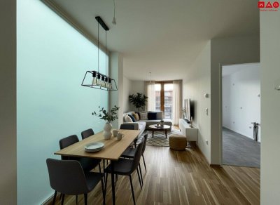 Nachhaltig Wohnen im Grünen - Neubaustandard – Modern ausgestattete helle 2-Zimmer-Wohnung mit Balkon in der begehrten SolarCity-Pichling!