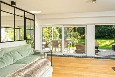 Umfassend modernisierte Gartenwohnung mit Sauna und Garage in bester Lage von Düsseldorf-Düsseltal