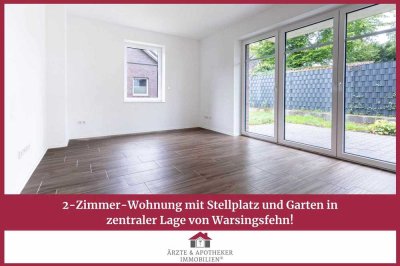 2-Zimmer-Wohnung mit Stellplatz und Garten in zentraler Lage von Warsingsfehn!
