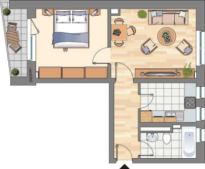 Perfekt für Senioren, Erdgeschoss, Balkon und neues Duschbad