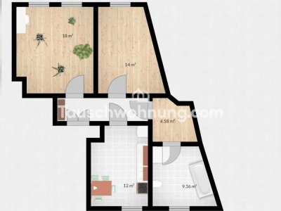 Tauschwohnung: Süße 2-Zimmer Wohnung mit Tageslichtbad in Kleinzschocher