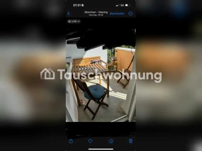 Tauschwohnung: Schöne 2 Zi Whg gegen 2-3 Zi Whg in Giesing