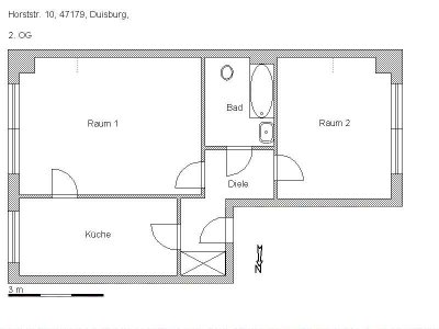 Helle 2,5-Zimmer Dachgeschosswohnung in Duisburg-Aldenrade