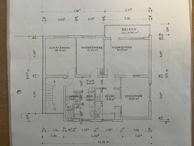 Helle 4-Zimmer-Wohnung mit Balkon im 1.  OG im Osten der Stadt