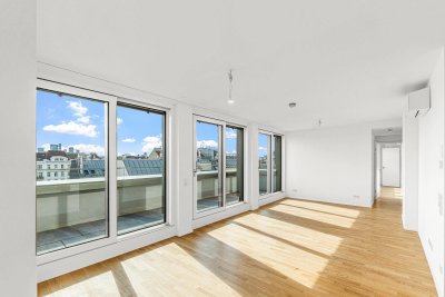 ++NEU++ Exklusiver Erstbezug: Luxuriöse 4-Zimmer-Dachgeschosswohnung mit Terrasse - Mollardgasse 50