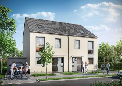 NEUBAU DHH - Neues Zuhause für Ihre Familie - energieeffiziente Massivbauweise und zwei Garagen