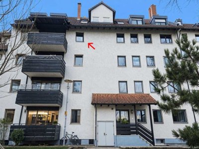Schicke 1,5-Zimmer-Stadtwohnung mit großem Balkon!