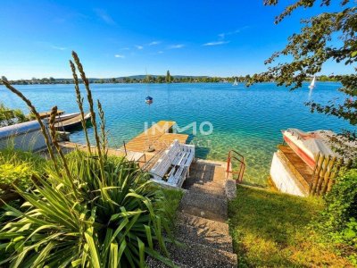 BADEHAUS mit PRIVATSTEG_Superädifikat am Neufelder See I > Uferparzelle < NEUE PREISGESTALTUNG!
