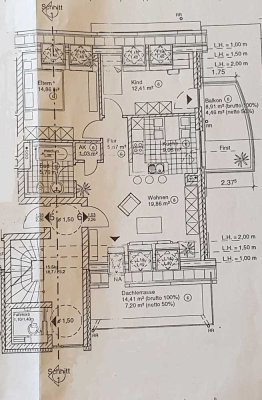 3,5 Zimmer-Wohnung mit Balkon und Dachterrasse in Oberhausen-Königshardt
