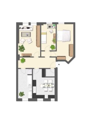 D16516 Schöne 3-Raum-Wohnung in ruhiger Lage