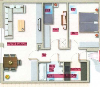 Exklusive 2,5-Raum-DG-Wohnung in Bad Waldsee