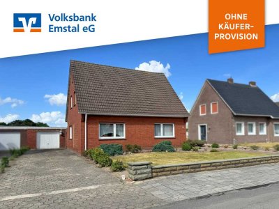 Ein Haus, viele Möglichkeiten: Ebenerdig Wohnen mit Feldblick und Ausbaupotenzial in Emmeln!