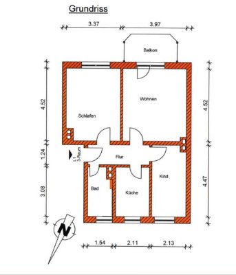 Vollsanierte 3-Raum-Wohnung mit Balkon!