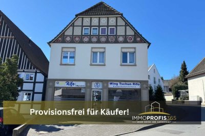 Vielseitiges Unikat in Warstein: 2 Wohnungen, Laden, Traumgarten & versteckte Schreinerei entdecken!