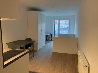 Geschmackvolle, neuwertige 1-Raum-Wohnung mit luxuriöser Innenausstattung mit EBK in Augsburg