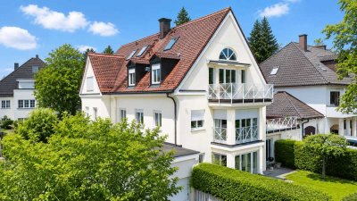 Einzigartige Erdgeschoss-Wohnung mit großem Garten in Bestlage Solln