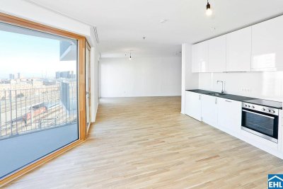 Sonnwendviertel: 1-Zimmer-Wohnung mit Balkon im 6. OG – Fitnessraum, Co-Working &amp; Rooftop-Terrasse inklusive!