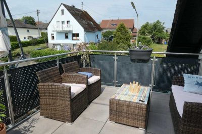 Dachgeschosswohnung mit bester Aussicht in die Natur
