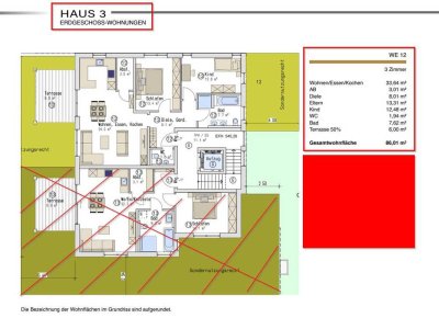 Erstbezug ab 01.08.24 | 3 ZKB Erdgeschosswohnung in Heidenheim