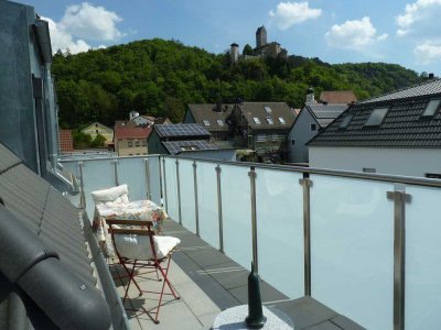 +++DACHTERRASSENWOHNUNG MIT BURGBLICK IN KIPFENBERG+++