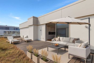 Perfekt für Familien - Penthouse in Mitte – 46m² Traumterrasse, Kamin & Blick auf den Fernsehturm