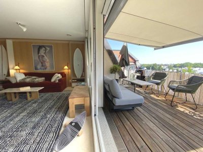 Einzigartige Maisonettewohnung (möbliert) mit Südbalkon und Bergblick