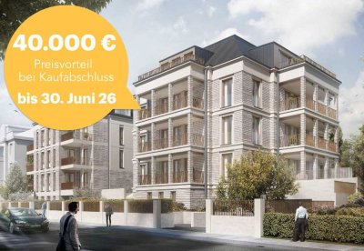 Luxus 3-Zi Neubau Erstbezug | zentraler Ruhepol | Süd-West Balkon + Fernblick | großer TG-Stellplatz