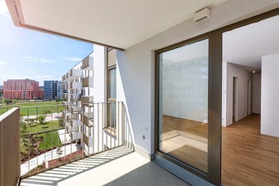* ADELE * hochwertige 3-Zimmerneubauwohnung mit großem Balkon inkl. Pool, Fitnessraum &amp; Dachterrasse!
