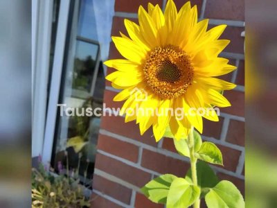 Tauschwohnung: 2 kleine Wohnungen gegen 4 Zimmer mit Garten/ Balkon