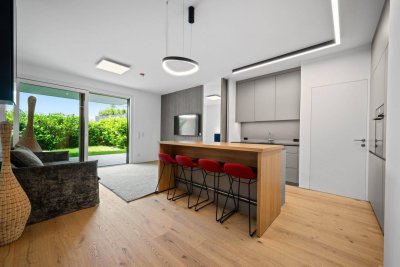 Exklusives Wohnen im Grünen – Möblierte Wohnung mit Terrasse und Garten und Gemeinschaftspool