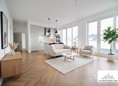 Dachgeschosswohnung mit Fahrstuhl, Fußbodenh. und  großer Terrasse - 0178-8236274