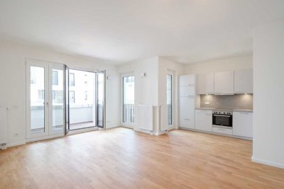Moderne 2-Zimmerwohnung mit Einbauküche, Loggia und großzügiger Terrasse.