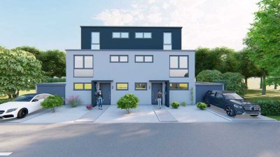 Modernes Wohnen in Leverkusen-Steinbüchel: Flachdach Doppelhaushälfte auf 157m2 in KFW40