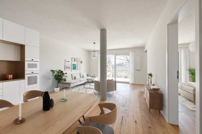 2 Zimmerwohnung mit Balkon und Bergblick