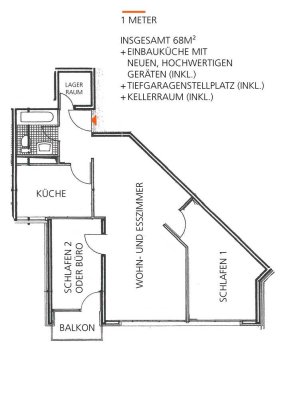 Gut geschnittene 3-Zimmer-Wohnung mit Balkon und Einbauküche in Kaiserslautern