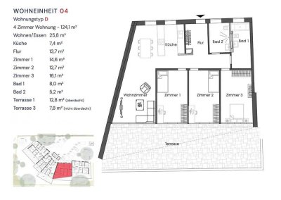 4 Zimmer mit Terrasse und Garten in Lichterfelde Behinderten-/Rollstuhl gerecht/Barrierefreie