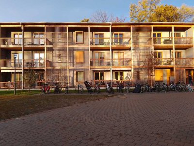 Wunderschöne 2-Zimmer-Wohnung in genossenschaftlichem Holzbau