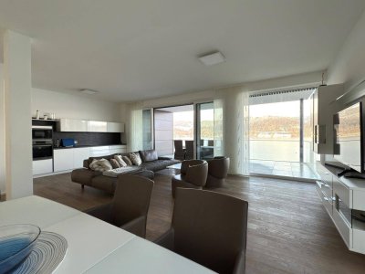 Luxusapartment mit unverbaubarem Panorama-Seeblick und privatem Seezugang am Wörthersee