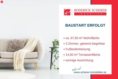 BAUSTART: Stilvolle Wohnung mit großzügiger Terrasse