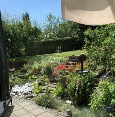 Ha-Tücking, m. Garten am Waldrand, hochwertige EG-Wohn., Fußbodenheiz., stufenlos, Terrasse u. Kamin