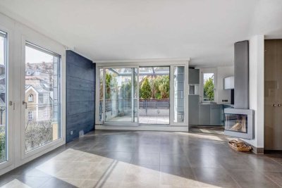 Luxus-3-Zimmer-Dachterrassenwohnung mit Innenhoflage, sonnig und ruhig