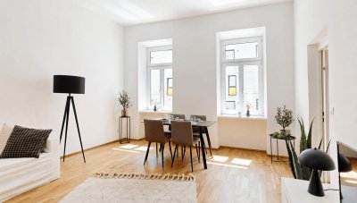 Erstbezug nach Sanierung: 3-Zimmer-Altbauwohnung mit Balkon &amp; Klimaanlage in 1150 Wien