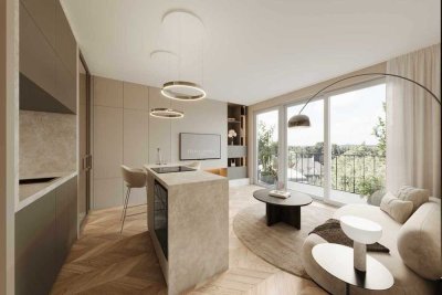 Stilvolles Luxus-Apartment mit 1,5 Zimmern, Balkon und smartem Raumkonzept